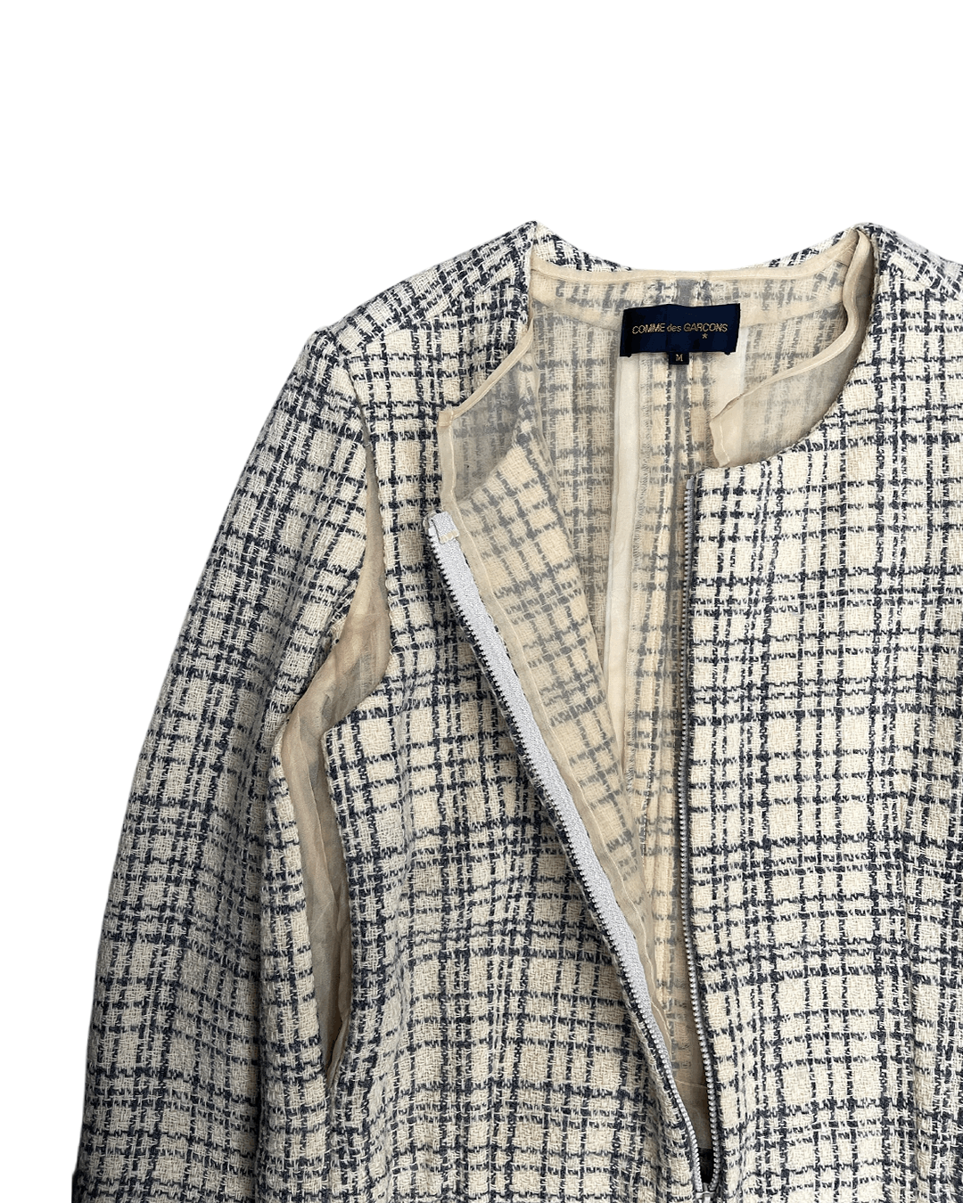 Comme des Garcons Comme des Garçons AD1997 Layered Tweed Zip Dress Size M / US 6-8 / IT 42-44 - 7 Thumbnail
