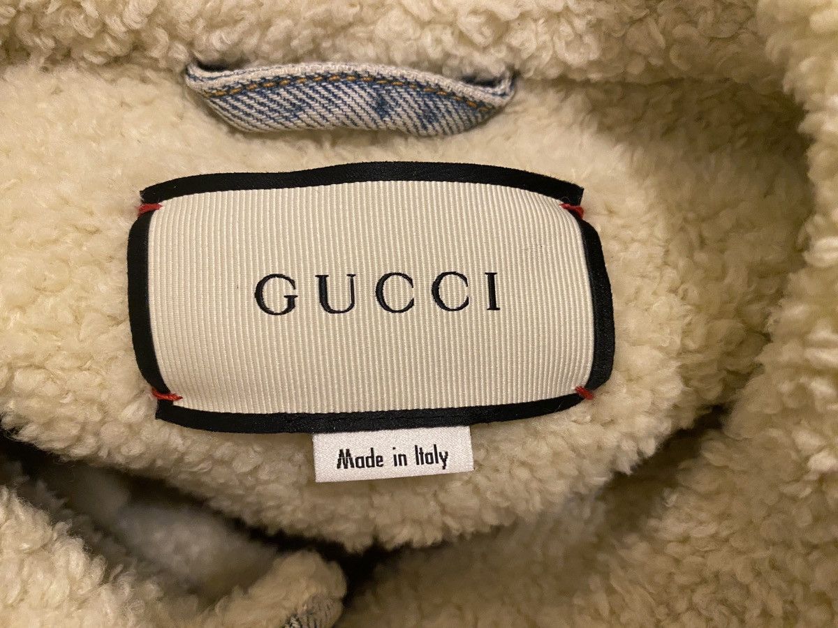 Gucci Gucci Embroidered Tiger Patch Shearling Denim Jacket Size 50 Size US M / EU 48-50 / 2 - 4 Thumbnail