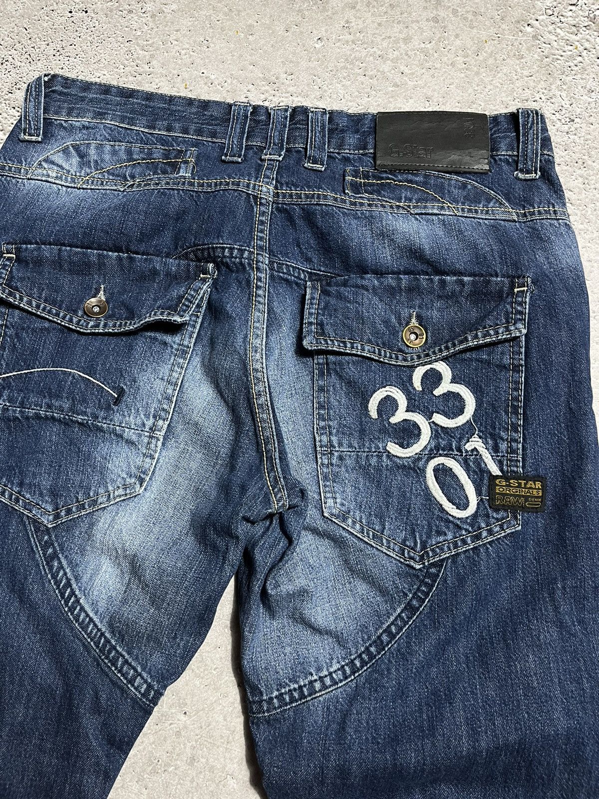G-Star × Vintage Vintage G Star Raw Denim Jeans Big Logo Y2K Size US 31 - 2 Thumbnail