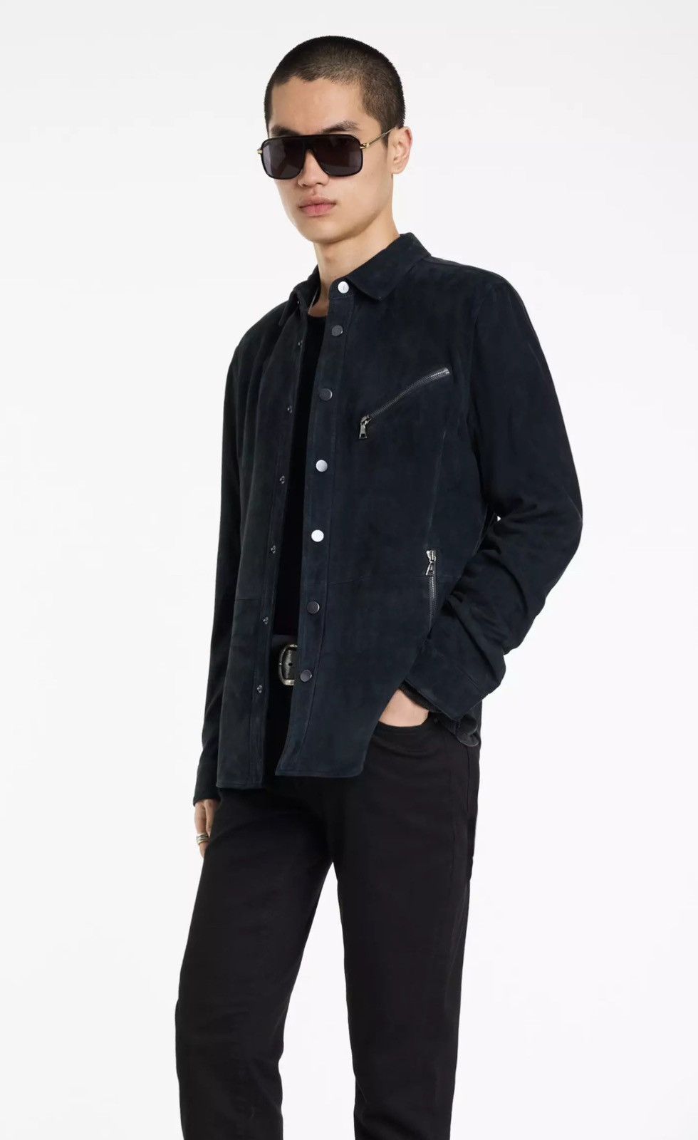 John Varvatos Kadd goat suede shirt jacket. 58 Size US XXL / EU 58 / 5 - 7 Thumbnail