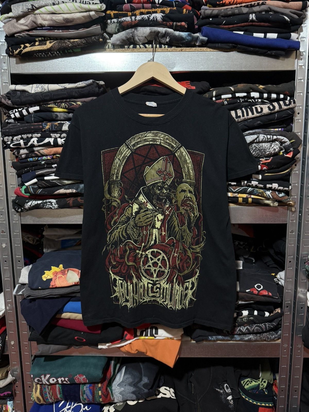 Band Tees Vintage The Art Is Murder Band Evil Pope T-Shirt Y2K Hype Size US M / EU 48-50 / 2 - 1 Thumbnail