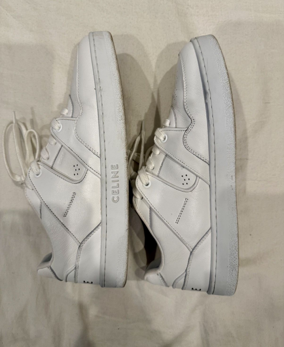 Celine CELINE CT-04 White Leather Low Top Sneakers EU 40 Size US 7 / EU 40 - 5 Thumbnail