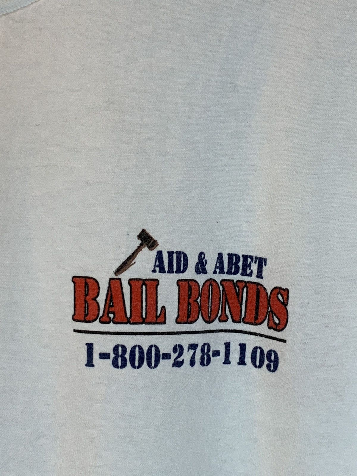 Other × Vintage *RARE* Vintage 90s Aid & Abet Bail Bonds Los Angeles T-Shirt Size US XL / EU 56 / 4 - 4 Thumbnail