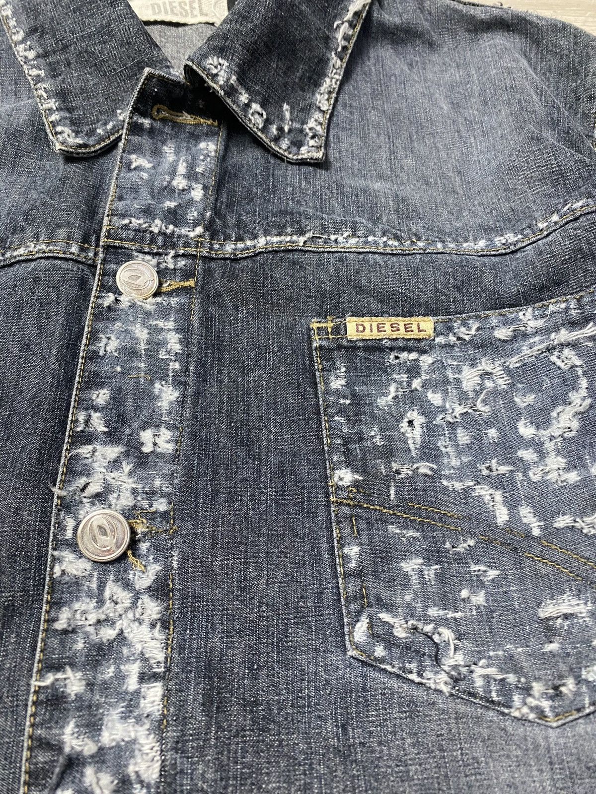 Diesel × Vintage RARE VTG 90s 80s Diesel Denim Jacket Jeans vintage Size US L / EU 52-54 / 3 - 6 Thumbnail