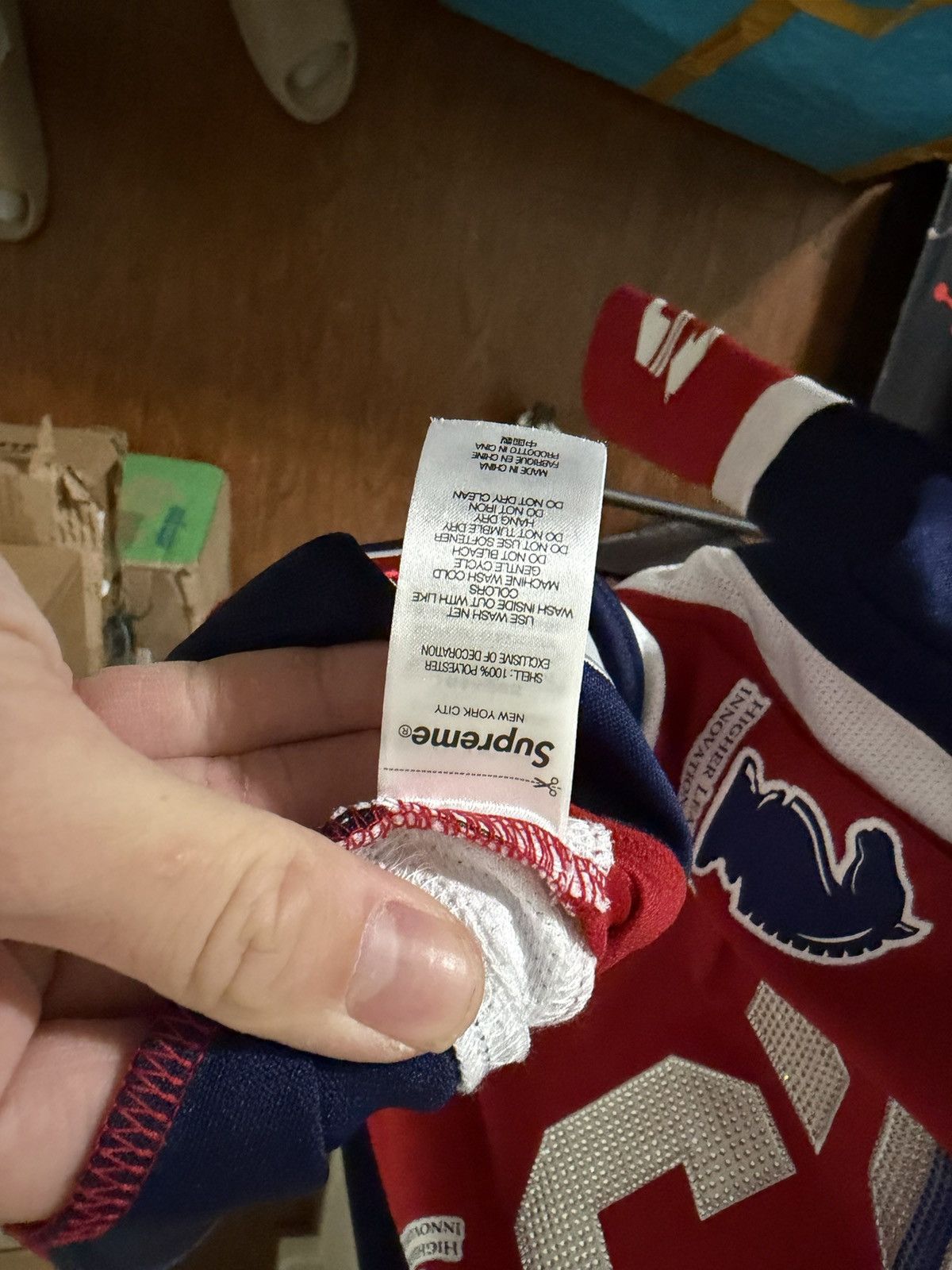 Supreme Supreme Rhinestone Hockey Jersey Red XL NEW Size US XL / EU 56 / 4 - 4 Thumbnail