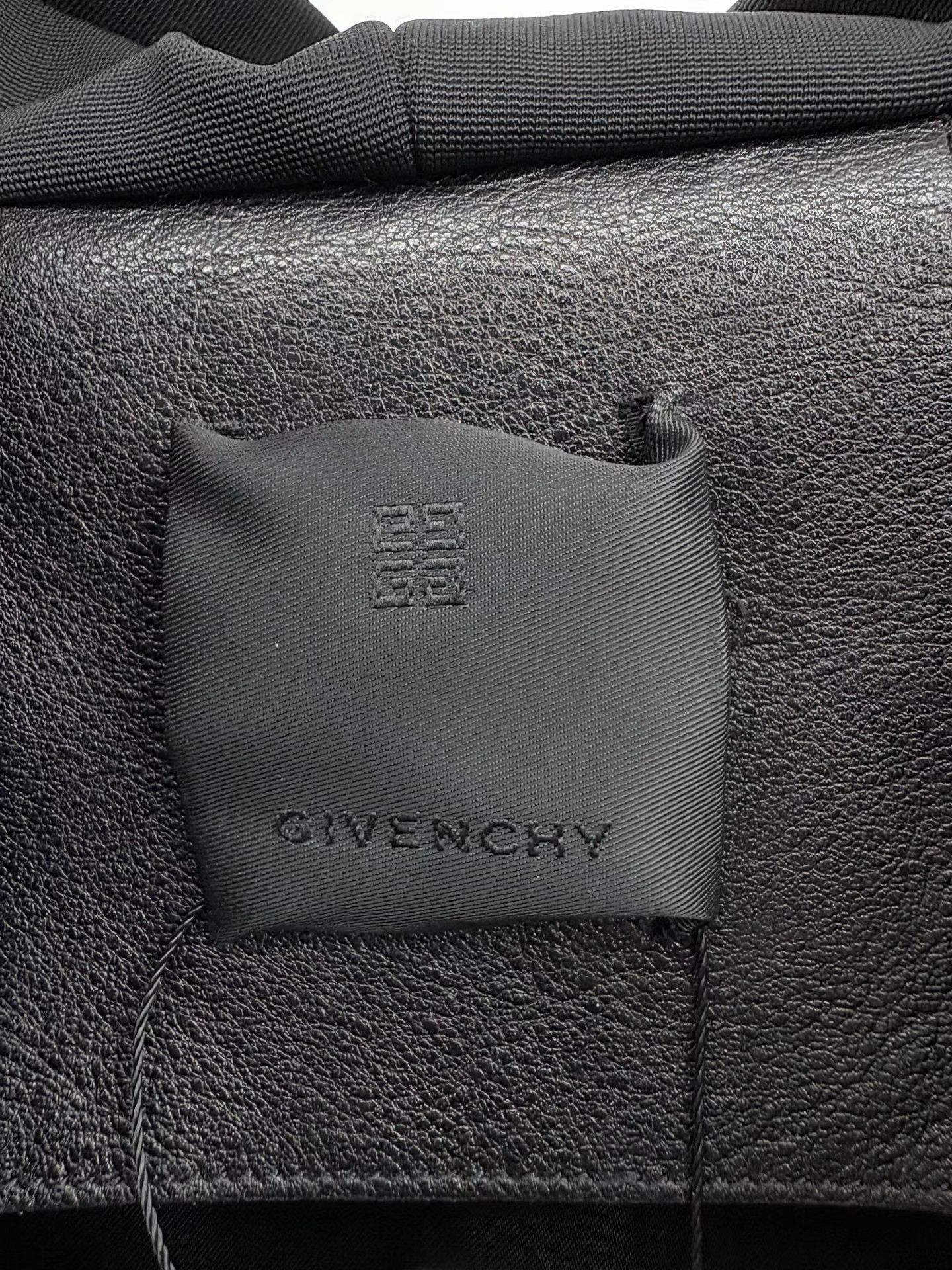 Givenchy GIVENCHY Black Panelled Leather-Sleeve Zip Jacket Size US M / EU 48-50 / 2 - 4 Thumbnail