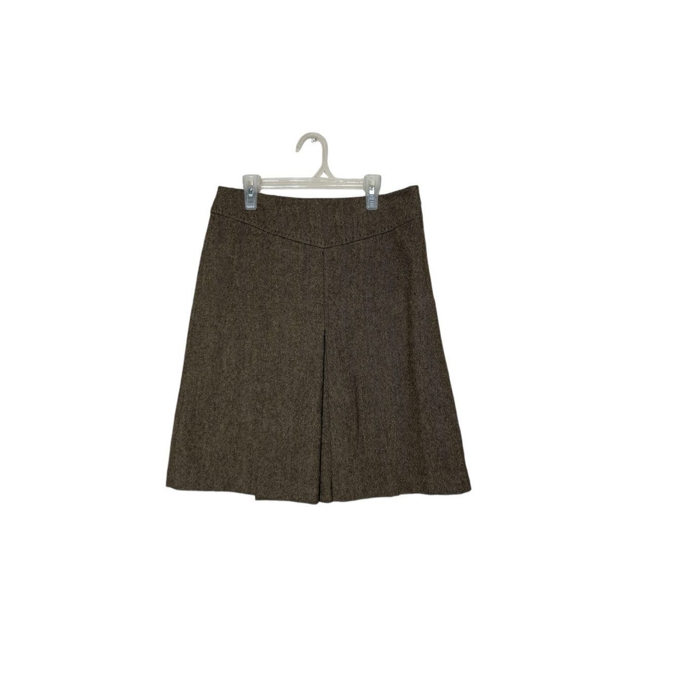 Gap Vintage Gap Y2K Wool Blend Skirt Brown Wool Tweed Preppy Ca Size 27" / US 4 / IT 40 - 1 Thumbnail