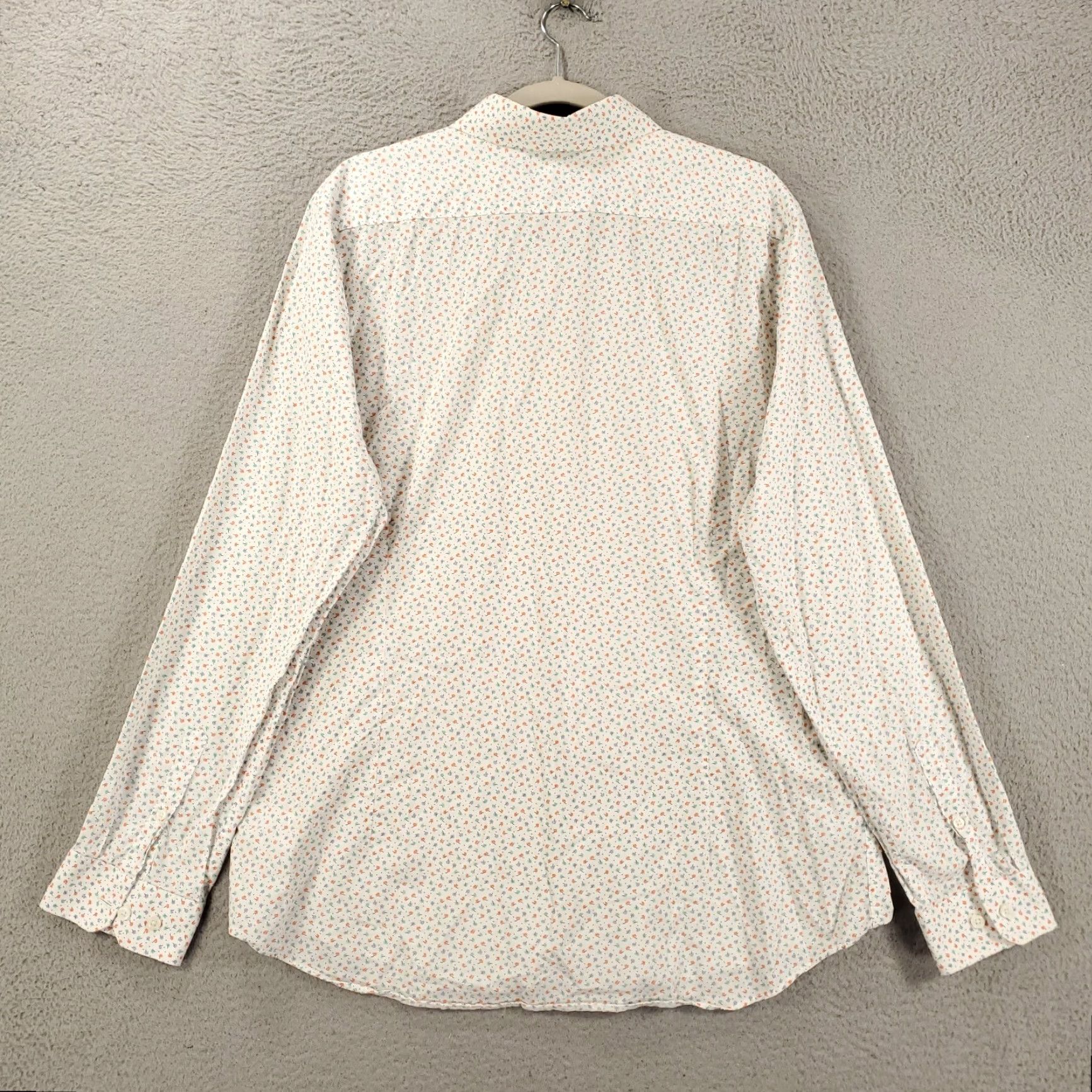 Express Express Shirt Mens XL Extra Slim Little Flowers Allover Button Up Long Sleeve Size US XL / EU 56 / 4 - 7 Thumbnail