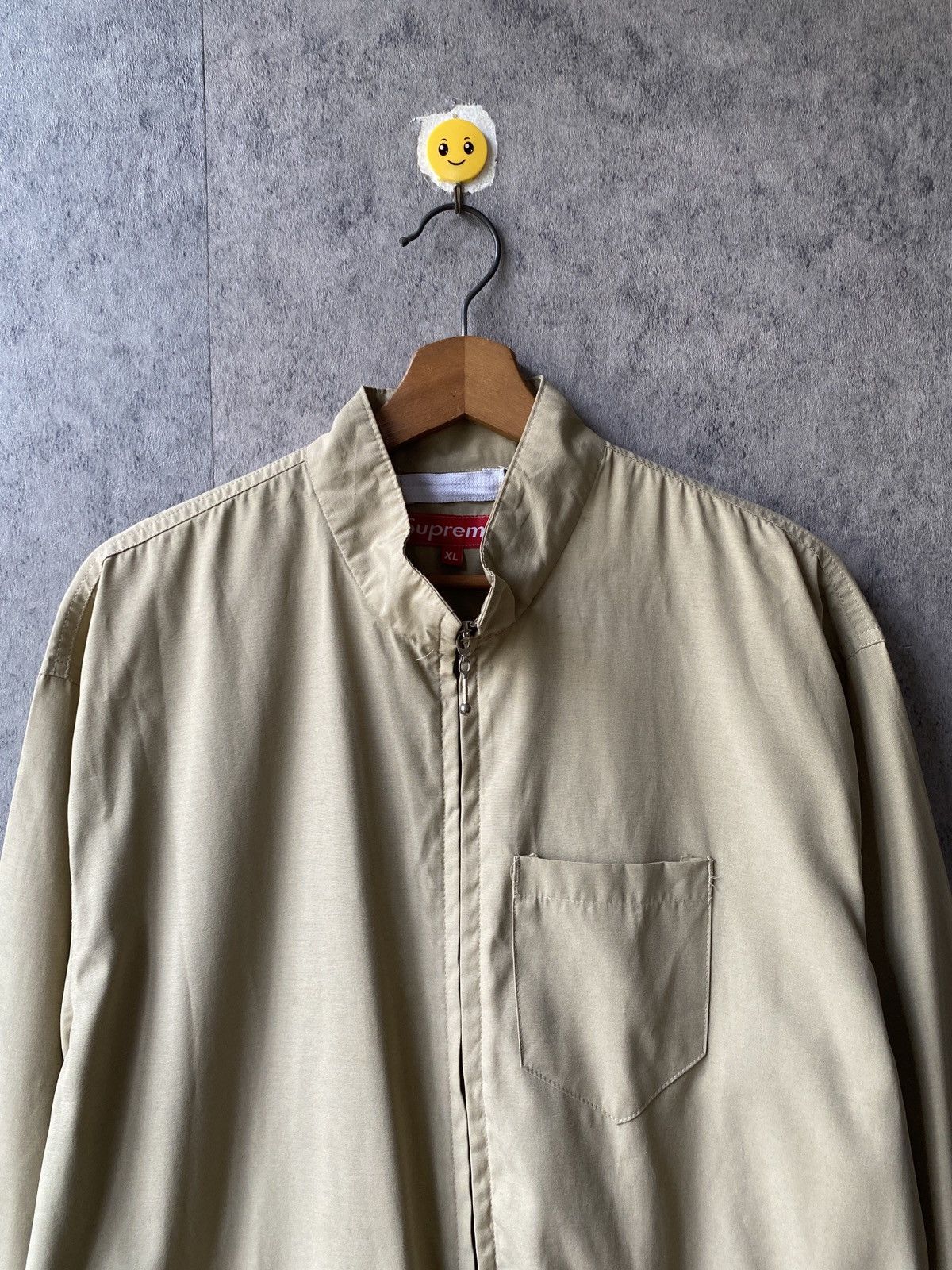 Supreme Vintage 90’s Supreme USA Made Beige Zip Up Jacket Size US XL / EU 56 / 4 - 6 Thumbnail