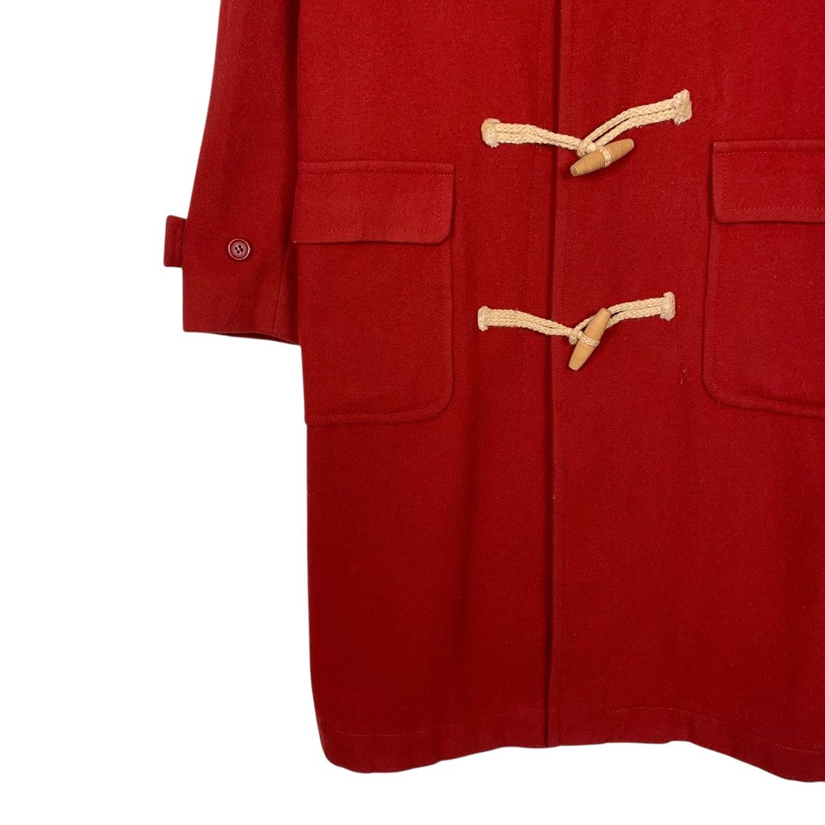 Japanese Brand Ined Red Duffle Coat Size M / US 6-8 / IT 42-44 - 3 Thumbnail