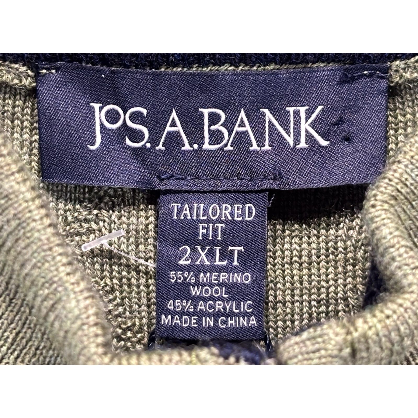 Jos. A. Bank VINTAGE Jos A. Bank Men's Sweater Pullover 1/4 Zip Big & Tall 2XLT Green Knit Classic Fit Fall Winter Size US XXL / EU 58 / 5 - 4 Thumbnail