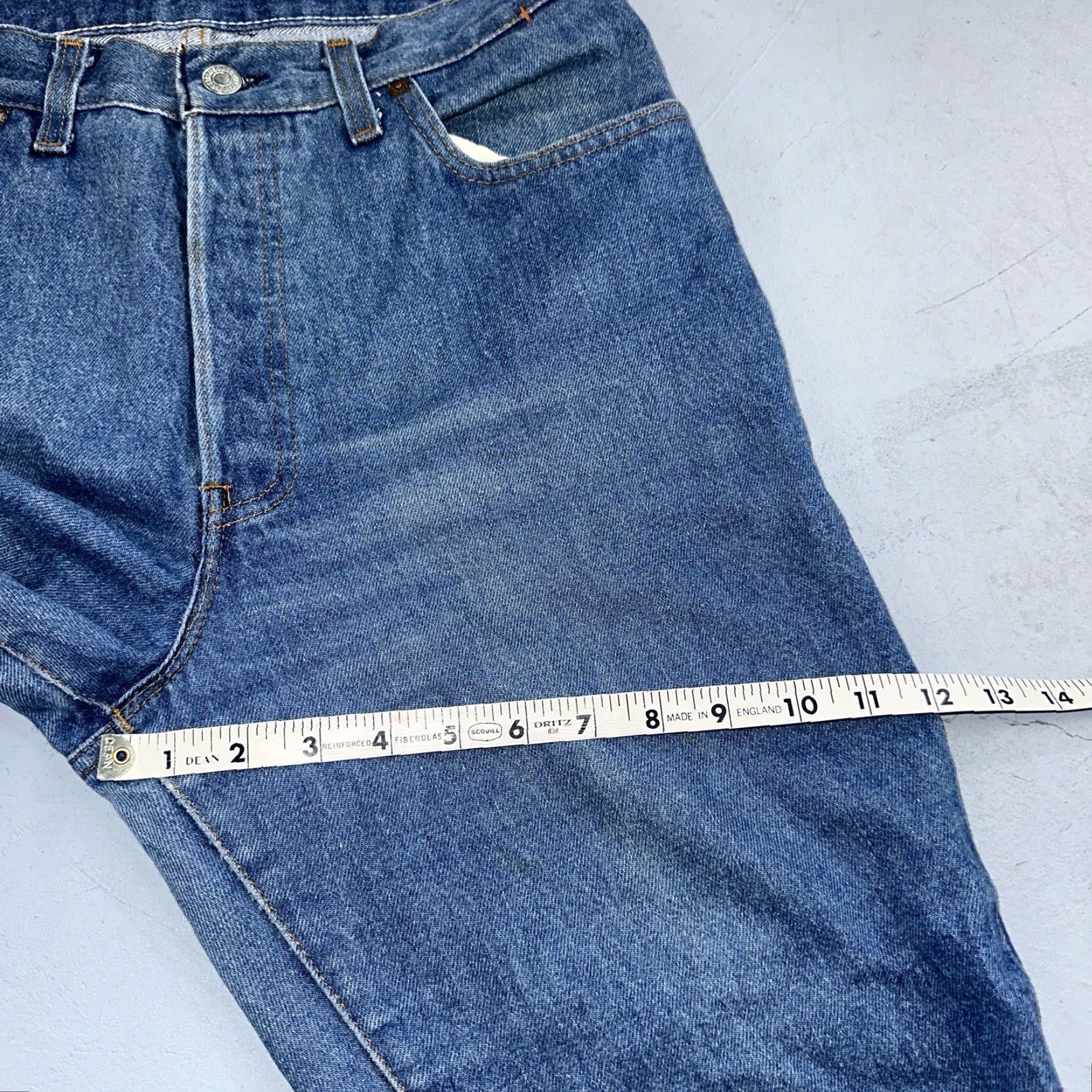 Levi's VINTAGE Levi's 501 Jeans 80s USA Straight Leg Blue Med Wash High Rise 29x32 Mens Size US 29 - 6 Thumbnail