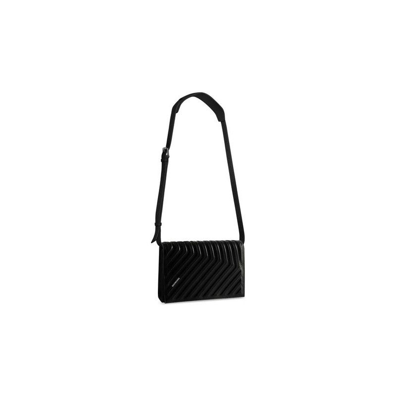Balenciaga o1la1rc1a1125 Size: OS / Car Flap Bag With Strap in Black Size ONE SIZE - 3 Thumbnail