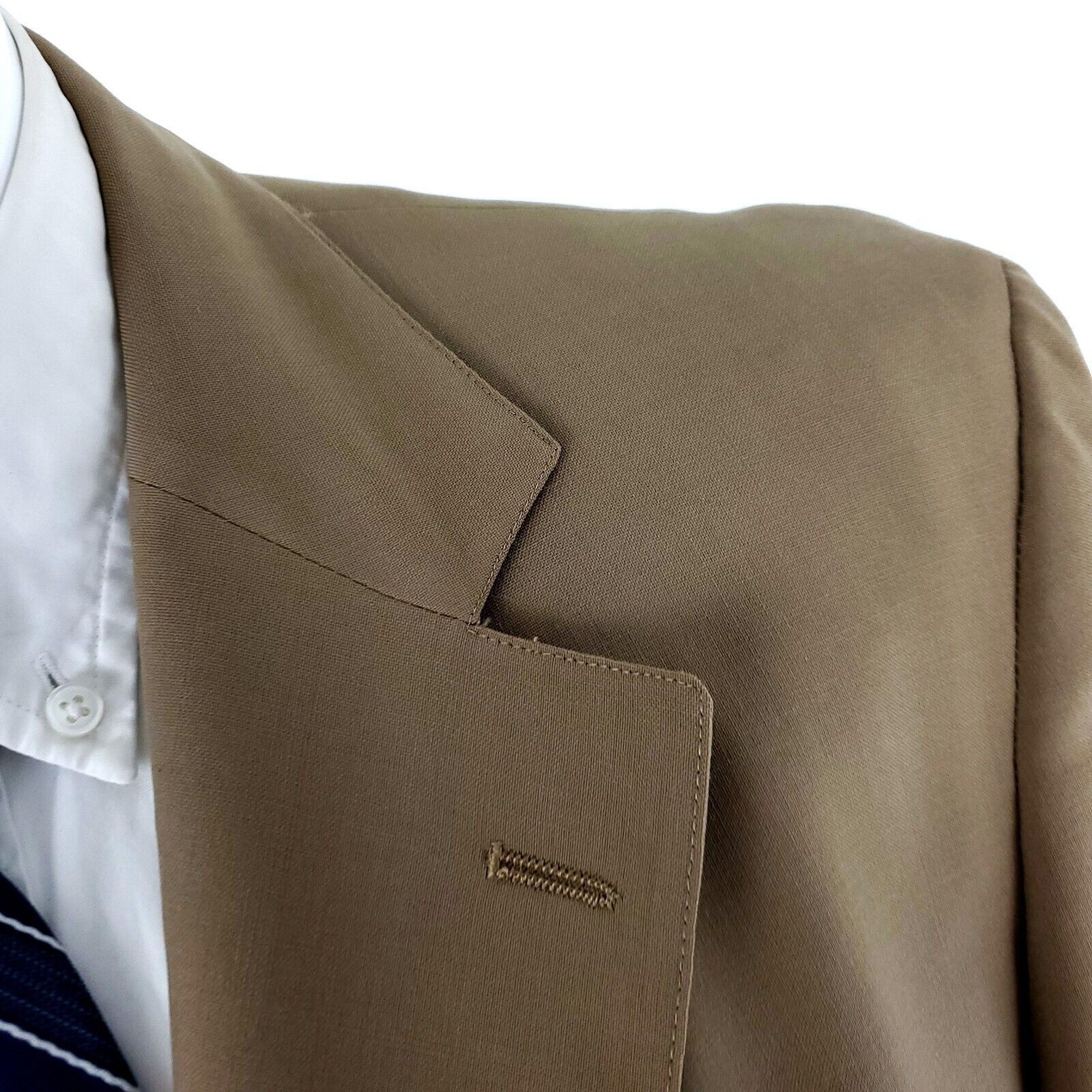 Brooks Brothers Brooks Brothers 346 Wool 3 Button Blazer 40L Tan Size 40L - 2 Thumbnail