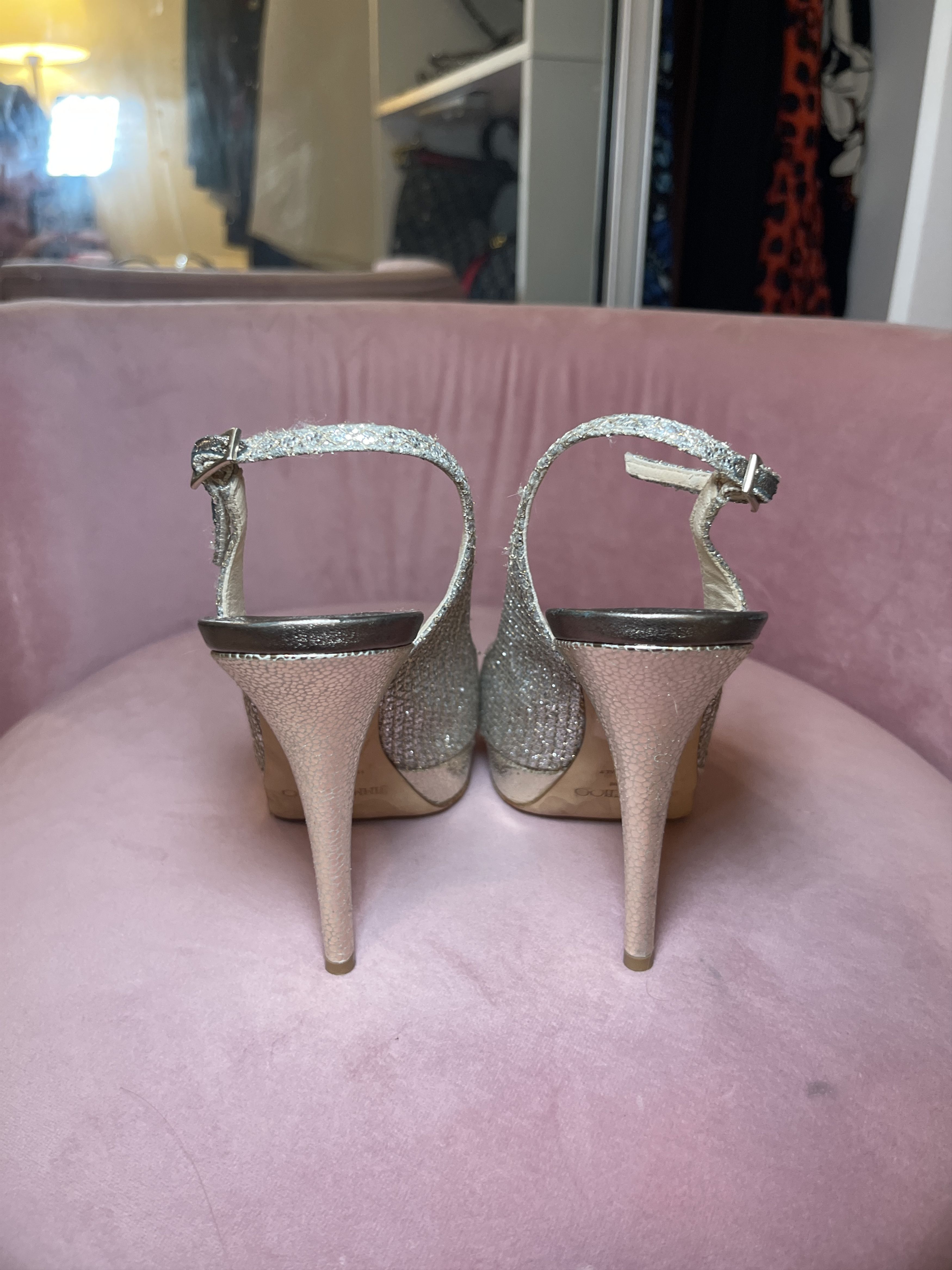 Jimmy Choo jimmy choo gold sparkle heel size 36.5 / 6.5 Size US 6.5 / IT 36.5 - 3 Thumbnail