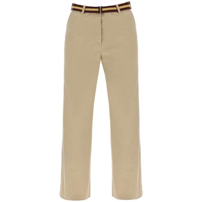 image of Dries Van Noten O1S22I1N0524 Cotton Pants Belt In Beige, Women's (Size 38)