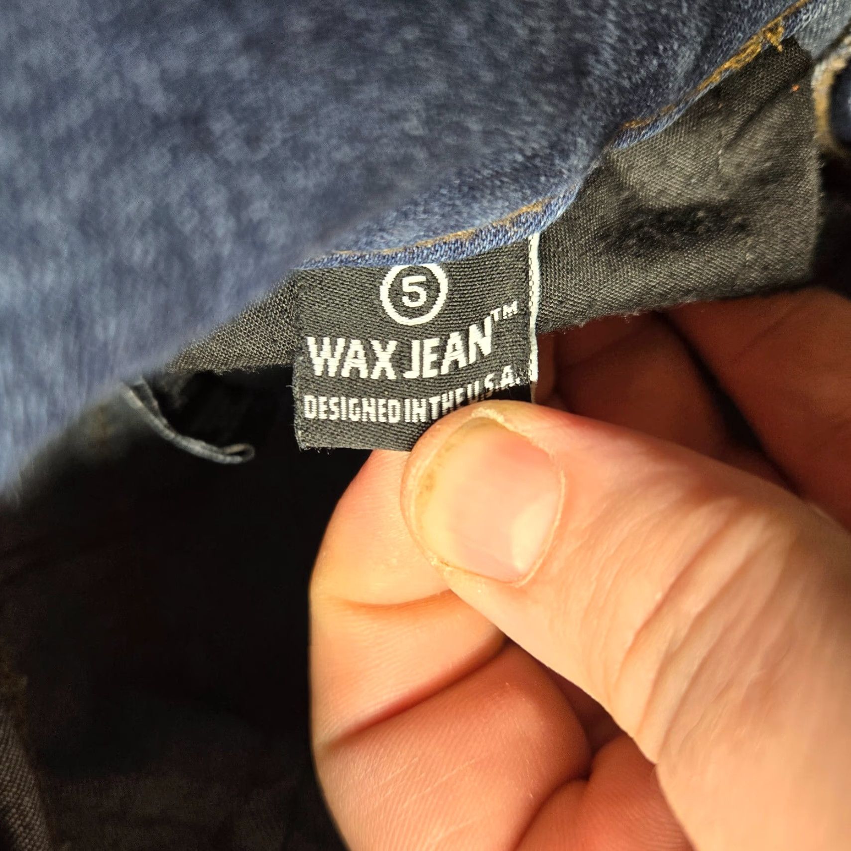 Vintage Wax Jeans Butt I Love You Blue Ultra High Waist Adult Women's 5 Jeans Skinny Love 90s Womens Size 27" / US 4 / IT 40 - 5 Thumbnail