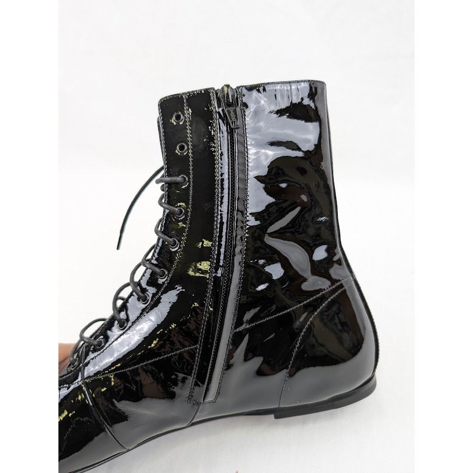 Saint Laurent Paris o1rshd1 Tadzio 05 High-Top Lace Boots in Nero Size US 12 / EU 45 - 7 Thumbnail