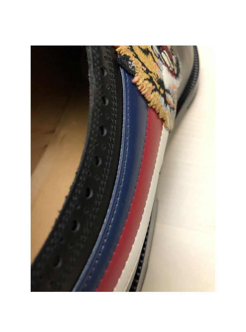 Gucci GUCCI 🇮🇹 Nero Roaring Kitty Badge Side Broge Oxfords 9.5 NIB Size US 9.5 / EU 42-43 - 12 Thumbnail