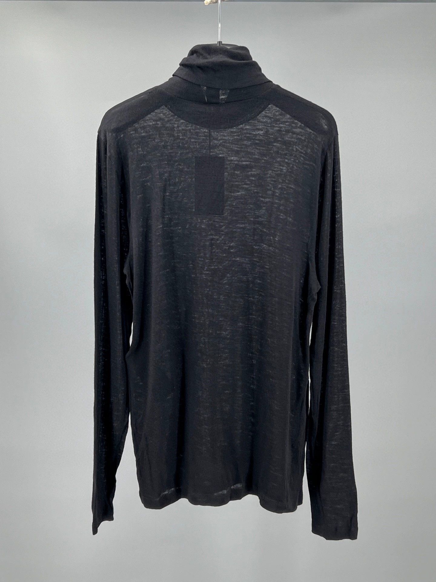 Yves Saint Laurent black wool blend mock neck sweater Size US XL / EU 56 / 4 - 5 Thumbnail