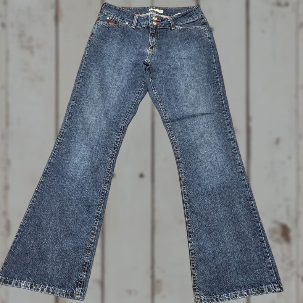 Denime Twenty X Jackson Jeans Women's Size 9/10 X 32 Blue Denim Boot Cut Western Cowboy Southwestern Modern American Rugged Jeans Size 30" / US 8 / IT 44 - 1 Thumbnail