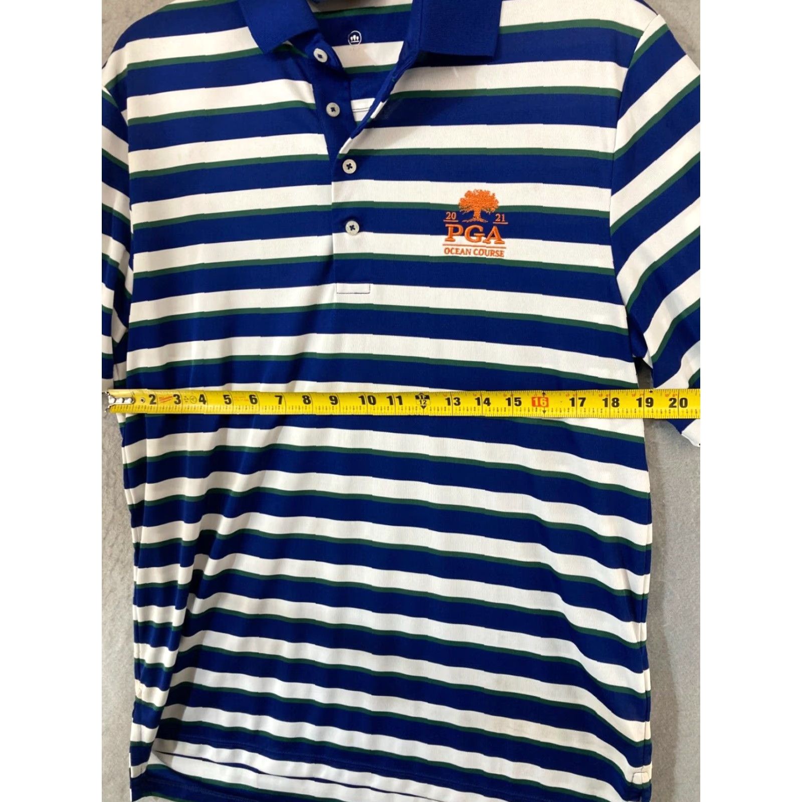 Ralph Lauren Polo Golf Polo Shirt Polo Golf Blue Striped Shirt M Adult Mens 2021 Golf Classic Sports Size US M / EU 48-50 / 2 - 2 Thumbnail