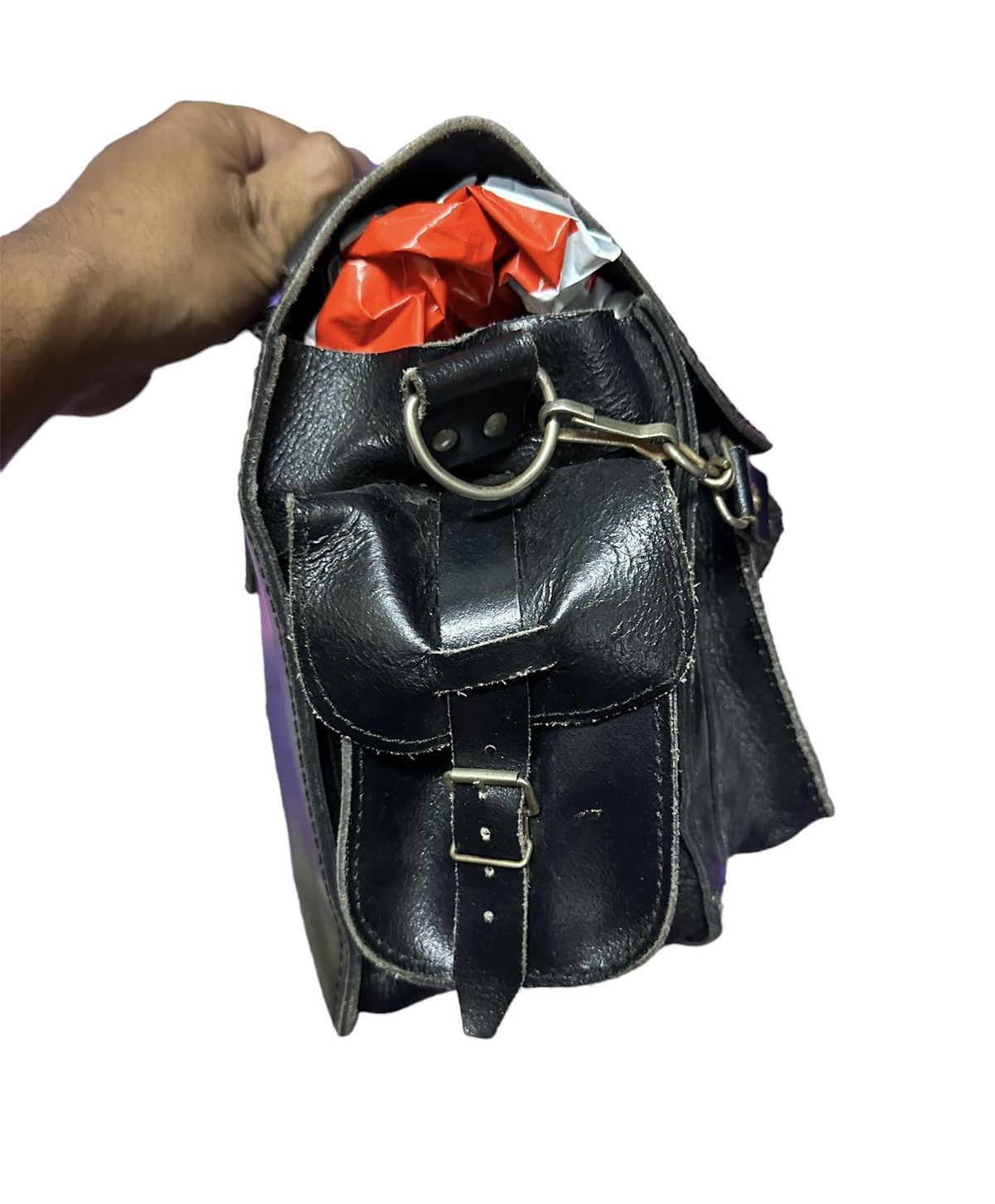 Genuine Leather Messanger leather bag Size ONE SIZE - 4 Thumbnail