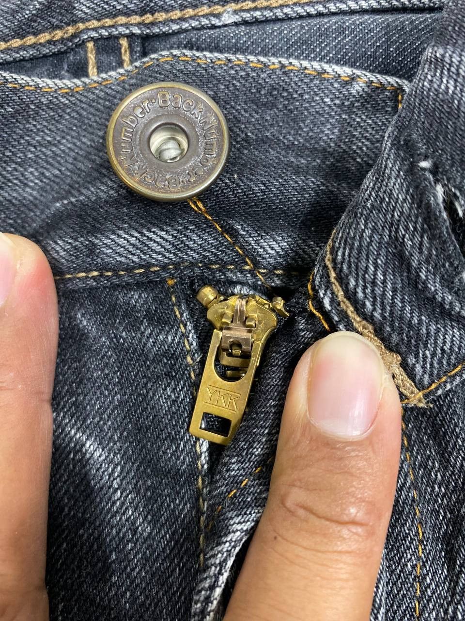 Japanese Brand back number japanese brand distressed denim nice design Size US 29 - 12 Thumbnail