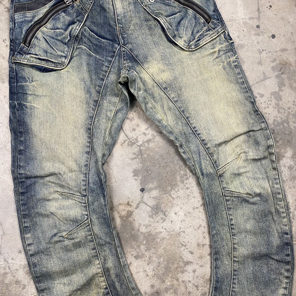 If Six Was Nine × Le Grande Bleu (L.G.B.) × PPFM PPFM Gothic Bondage Acid Washed Jeans Size US 33 - 3 Thumbnail