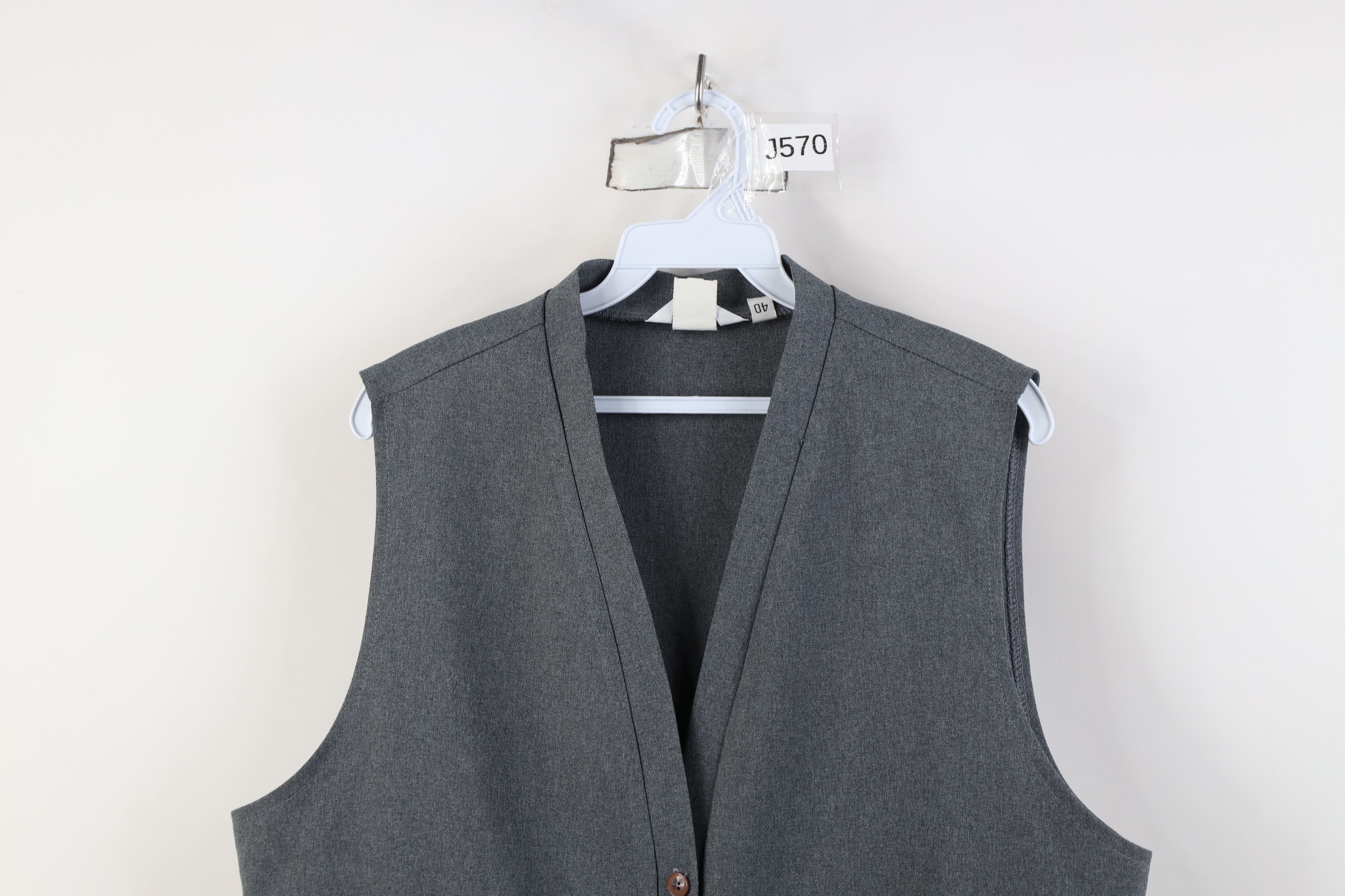 Levi's Vintage 70s Levis Knit Button Vest Jacket Heather Gray USA Size S / US 4 / IT 40 - 2 Thumbnail