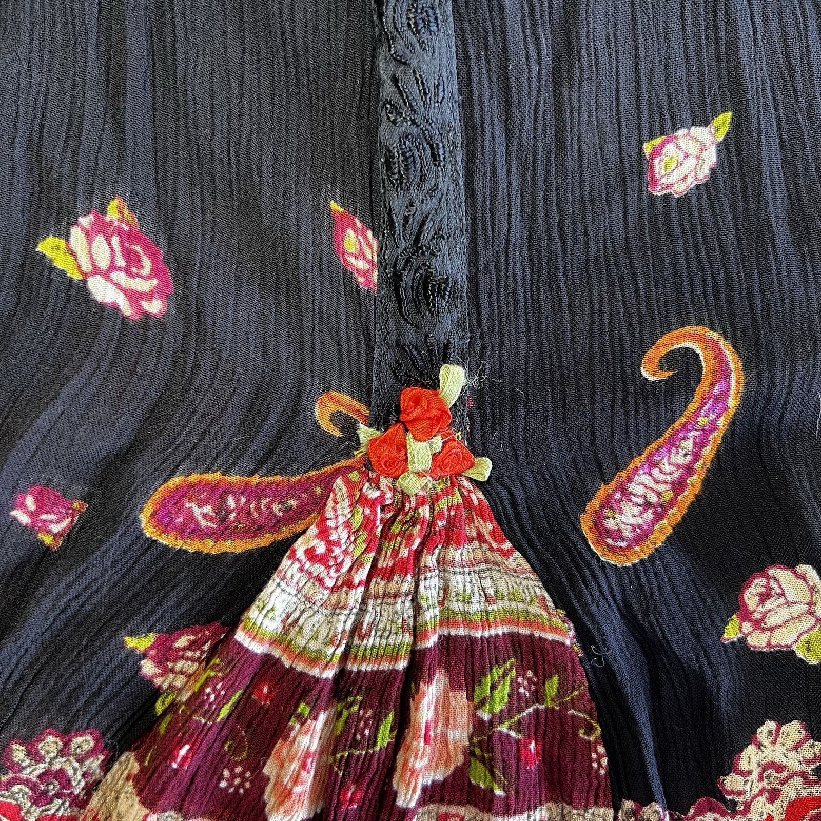 Other Boho Unique Stevie Nicks Gypsy Festival Country Bell Sleeve Size L / US 10 / IT 46 - 8 Thumbnail
