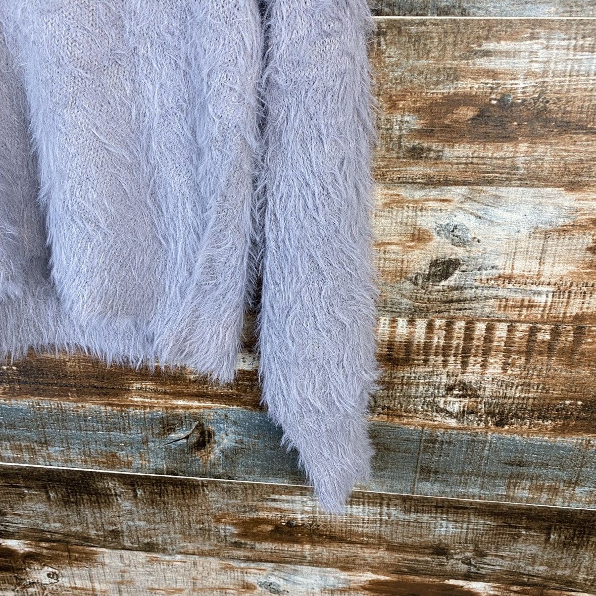 Japanese Brand DL Saltanse Gray shaggy fur Mohair Knitwear #C1096 Size M / US 6-8 / IT 42-44 - 16 Thumbnail