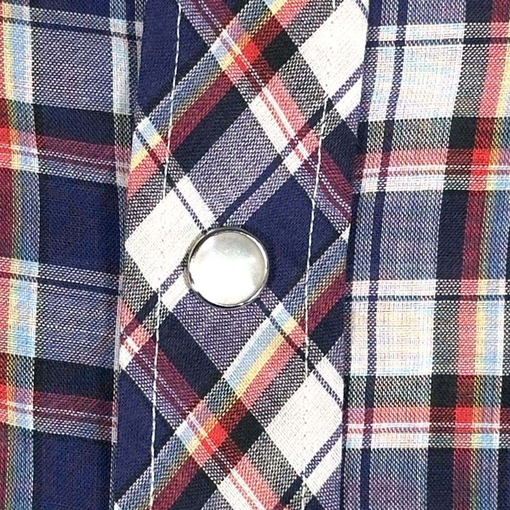 Vintage VINTAGE Youngbloods Western Shirt Adult XL Purple White Plaid 90s Button-Up Snap Chest Pockets Cotton Blend Long Sleeve Men Mens Size US XL / EU 56 / 4 - 6 Thumbnail