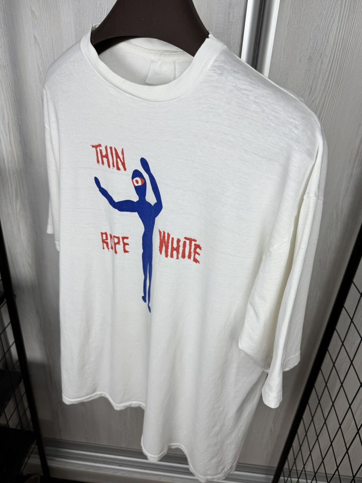 Vintage Vintage Thin Rope White single stitch band tee shirt Size US L / EU 52-54 / 3 - 6 Thumbnail