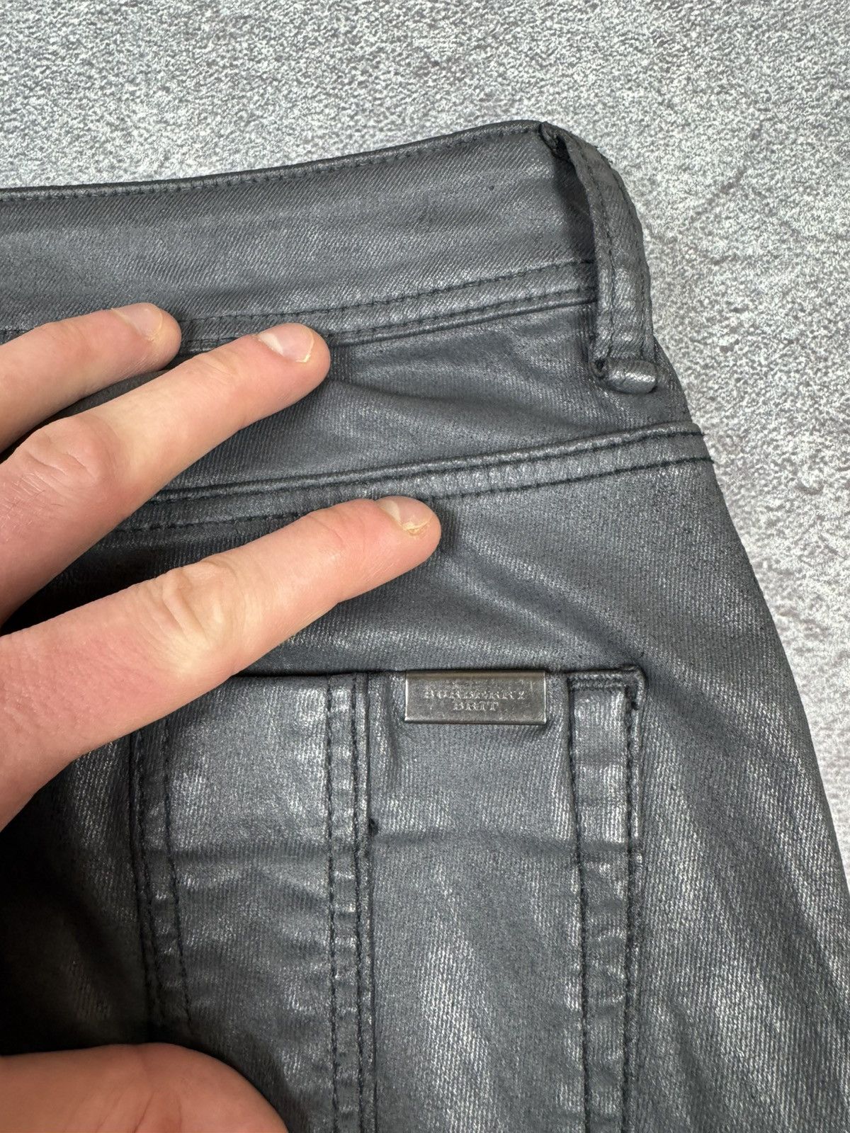 Burberry Burberry Brit Rubber Leather Skinny Ankle Pants Size 28 Size 28" / US 6 / IT 42 - 8 Thumbnail