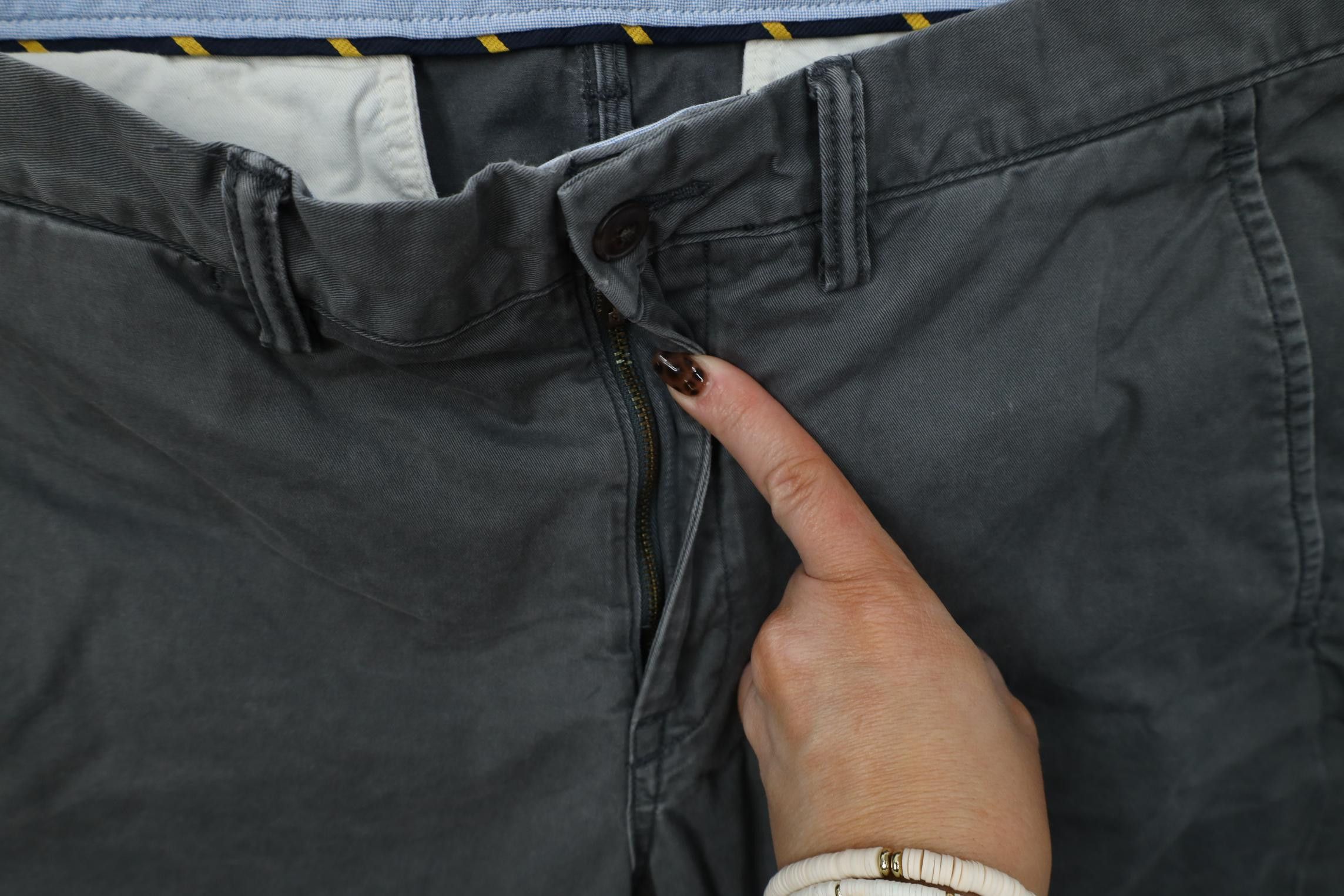 Polo Ralph Lauren Vintage Y2K Ralph Lauren Cotton Twill Chino Pants Gray Size US 33 - 6 Thumbnail