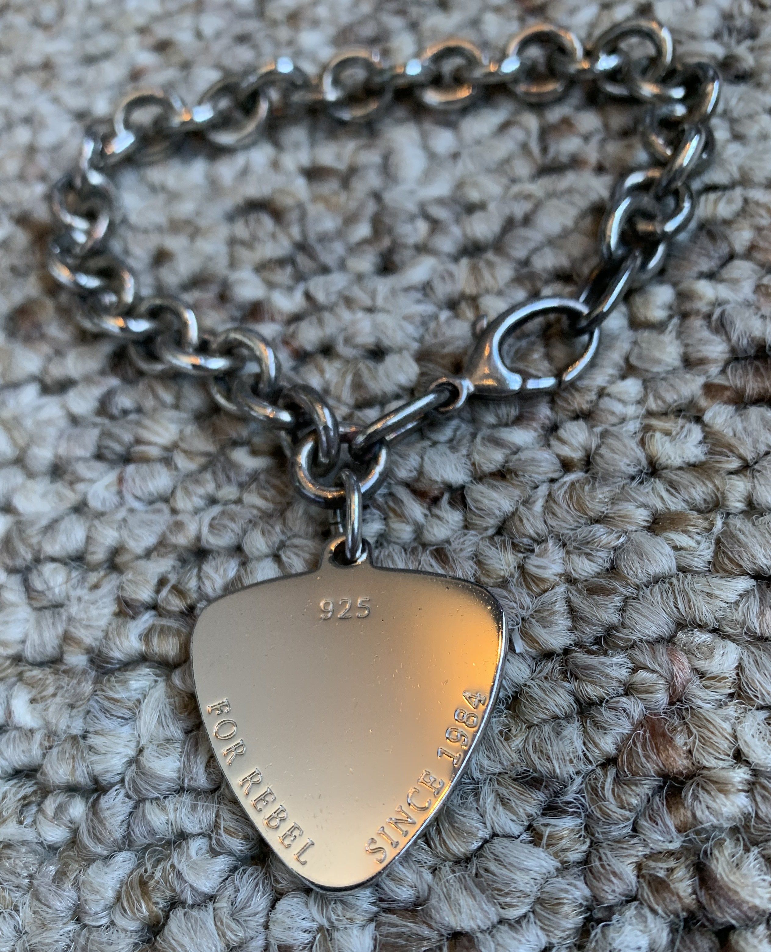 Hysteric Glamour Hysteric Glamour Sterling Silver Guitar Pick Bracelet Size ONE SIZE - 3 Thumbnail