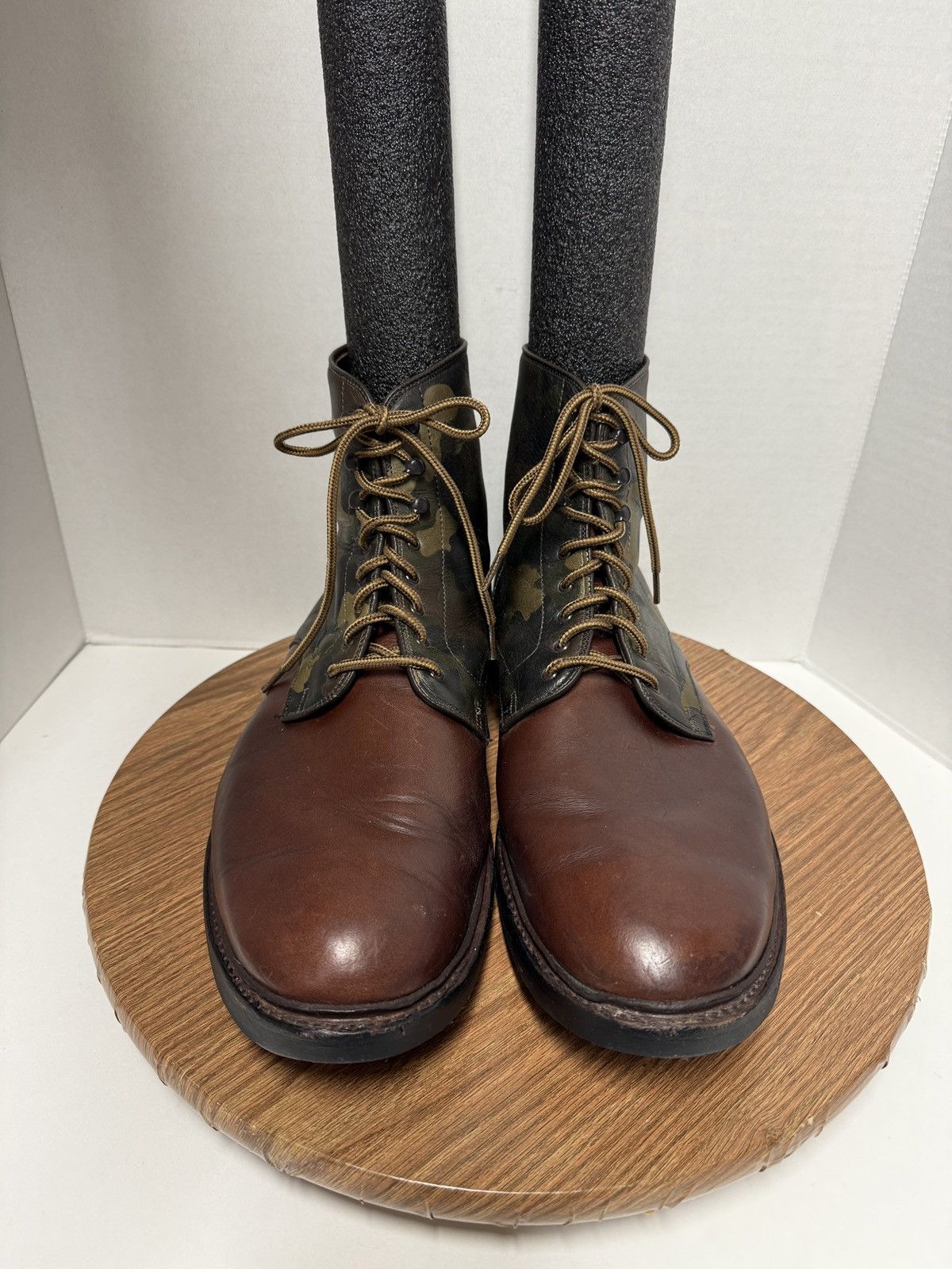 Allen Edmonds Allen Edmonds Higgins Mill Lace Up Brown Camo Leather Boot Size US 15 / EU 48 - 2 Thumbnail