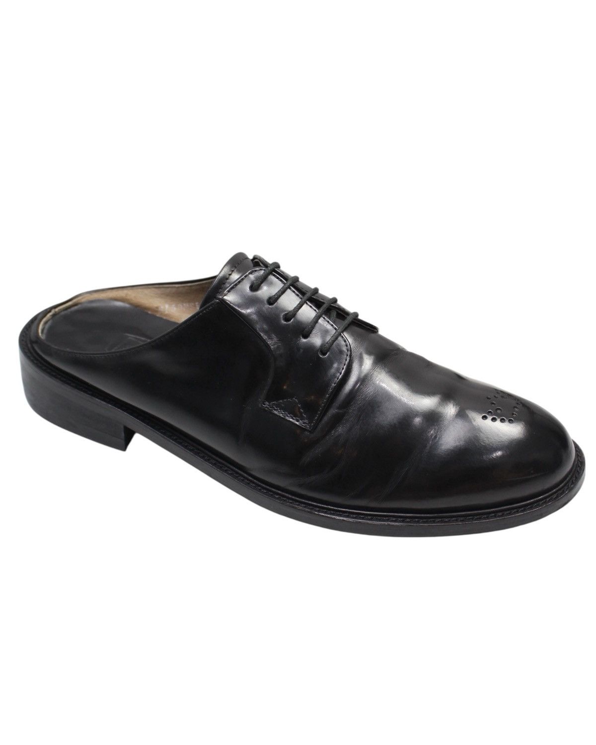 Japanese Brand 2000S SI HAND MADE SHOES COLLECTION BLACK DERBY MULE Size US 9.5 / EU 42-43 - 5 Thumbnail