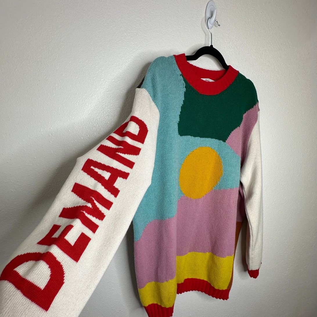 Walter Van Beirendonck Walter Van Beirendonck Demand Freedom Fine Wool Sweater L Size US L / EU 52-54 / 3 - 6 Thumbnail