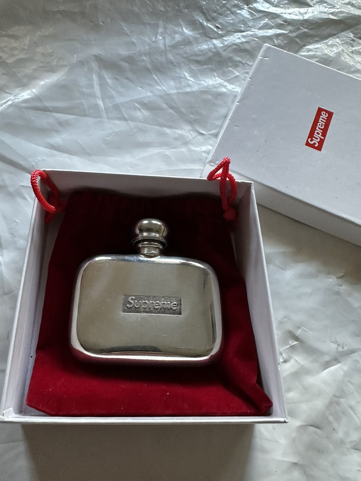 Supreme Supreme Pewter Mini Flask Silver Size ONE SIZE - 2 Thumbnail