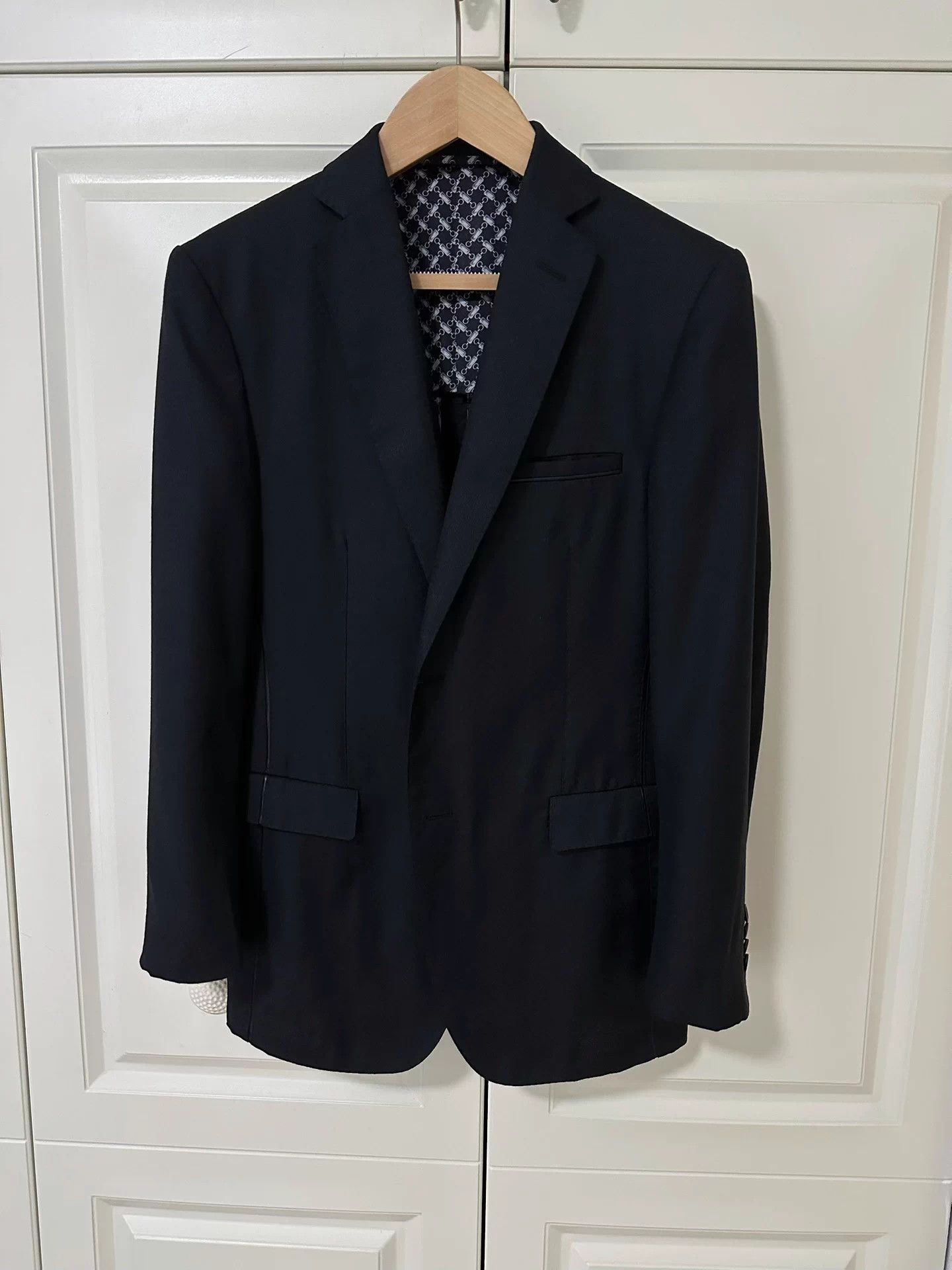 Zilli Zilli Wool-Silk 50-50 Blazer w/Leather Accents Size50 Size 50S - 1 Thumbnail