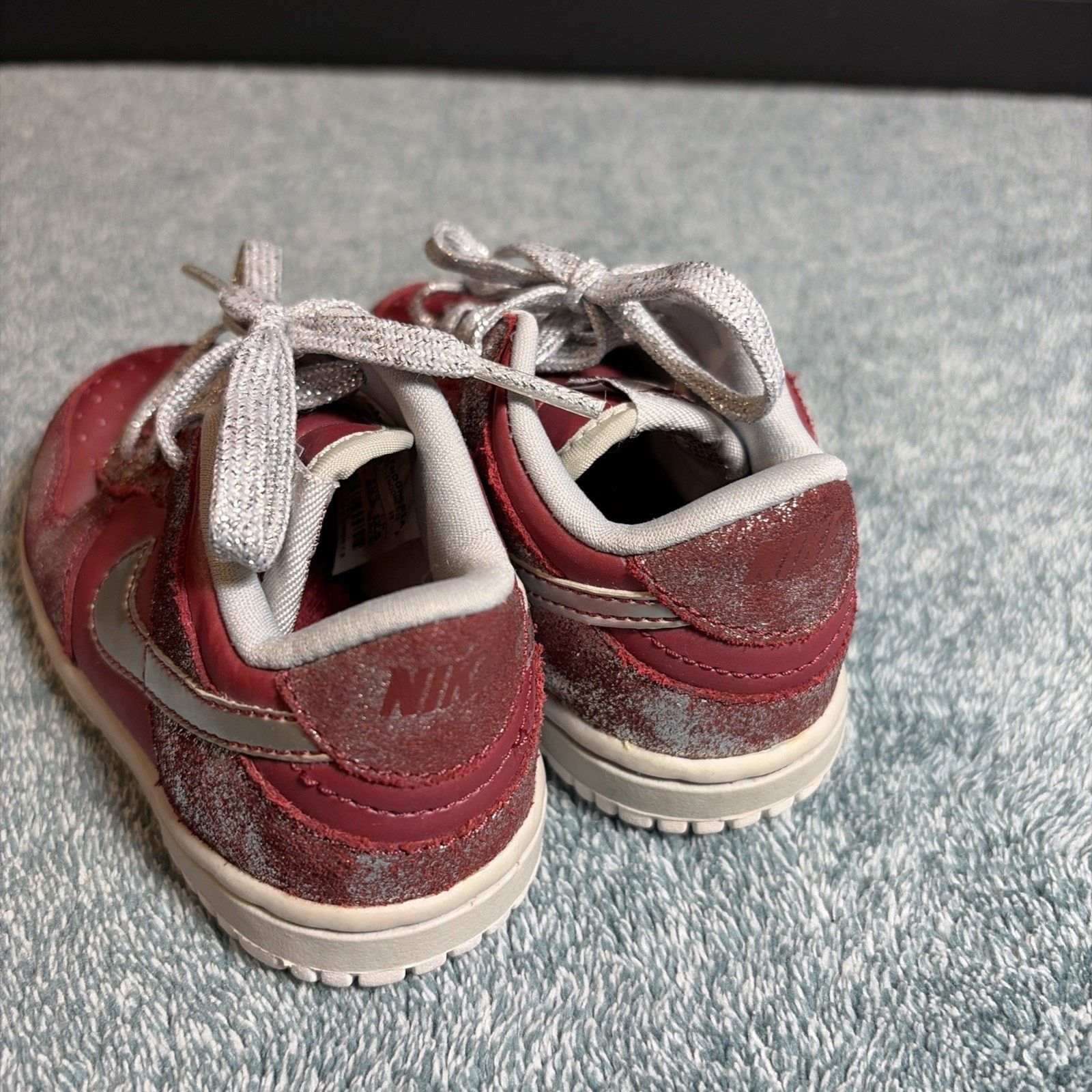 Nike Nike Dunk Low Team Red Metallic Silver Toddler Size US 6.5C Size US 6.5 / EU 39-40 - 7 Thumbnail