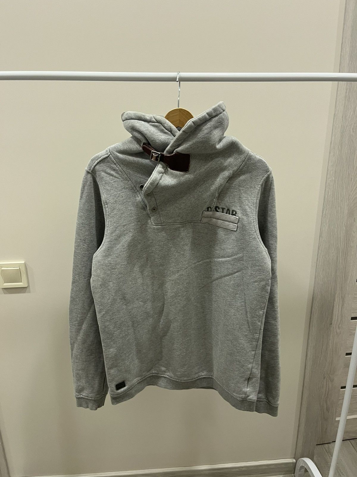 G-Star Vintage G-Star Raw Hoodie Print Big Spellout Logo Grey Y2K Size US M / EU 48-50 / 2 - 1 Thumbnail