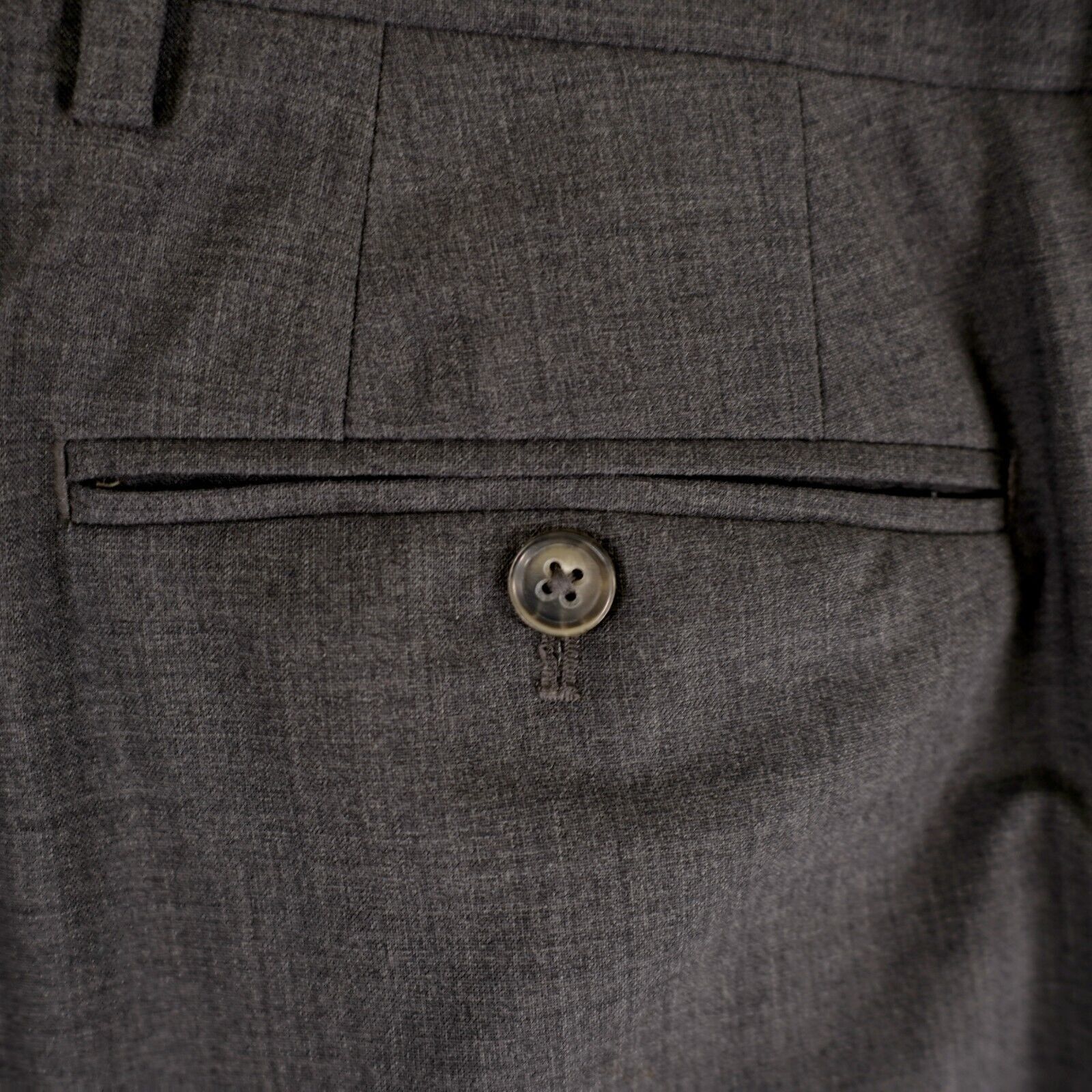 Banana Republic Banana Republic Gray Wool Classic Fit Flat Front Mid Rise Dr Size 36R - 4 Thumbnail