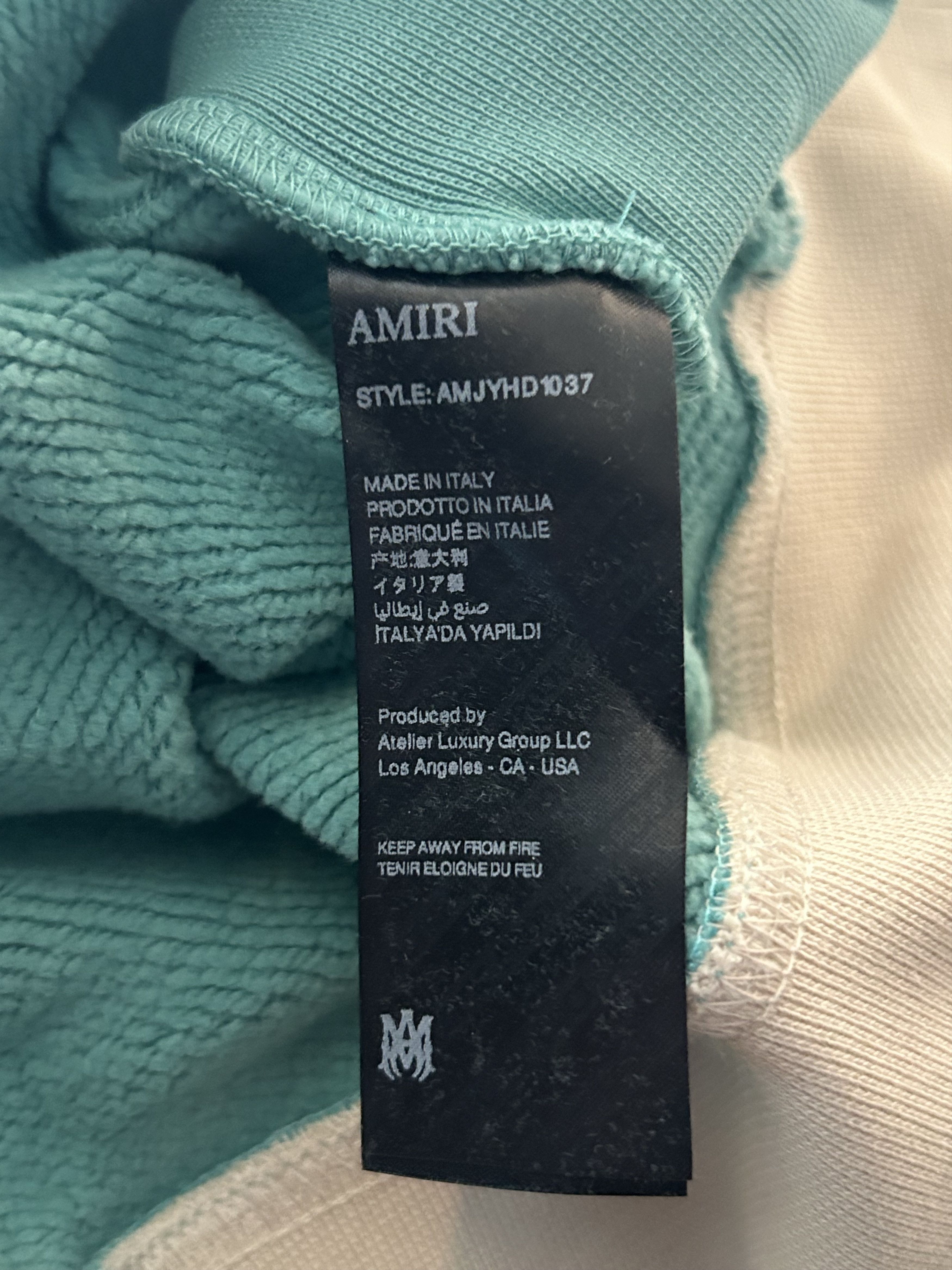 Amiri Amiri Faded Blue & White Embroidered Logo Hoodie Size US L / EU 52-54 / 3 - 4 Thumbnail
