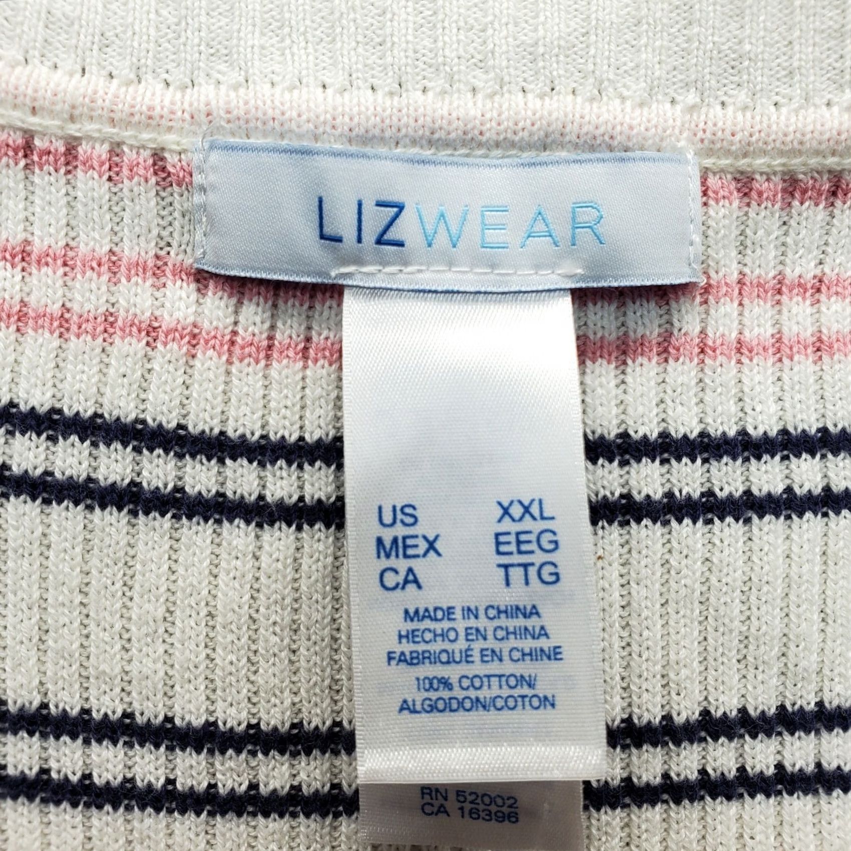 Vintage Liz Wear Sweater Womens XXL Multi Ribbed Knit Long Sleeve Pullover Size XXL / US 16-18 / IT 52-54 - 6 Thumbnail