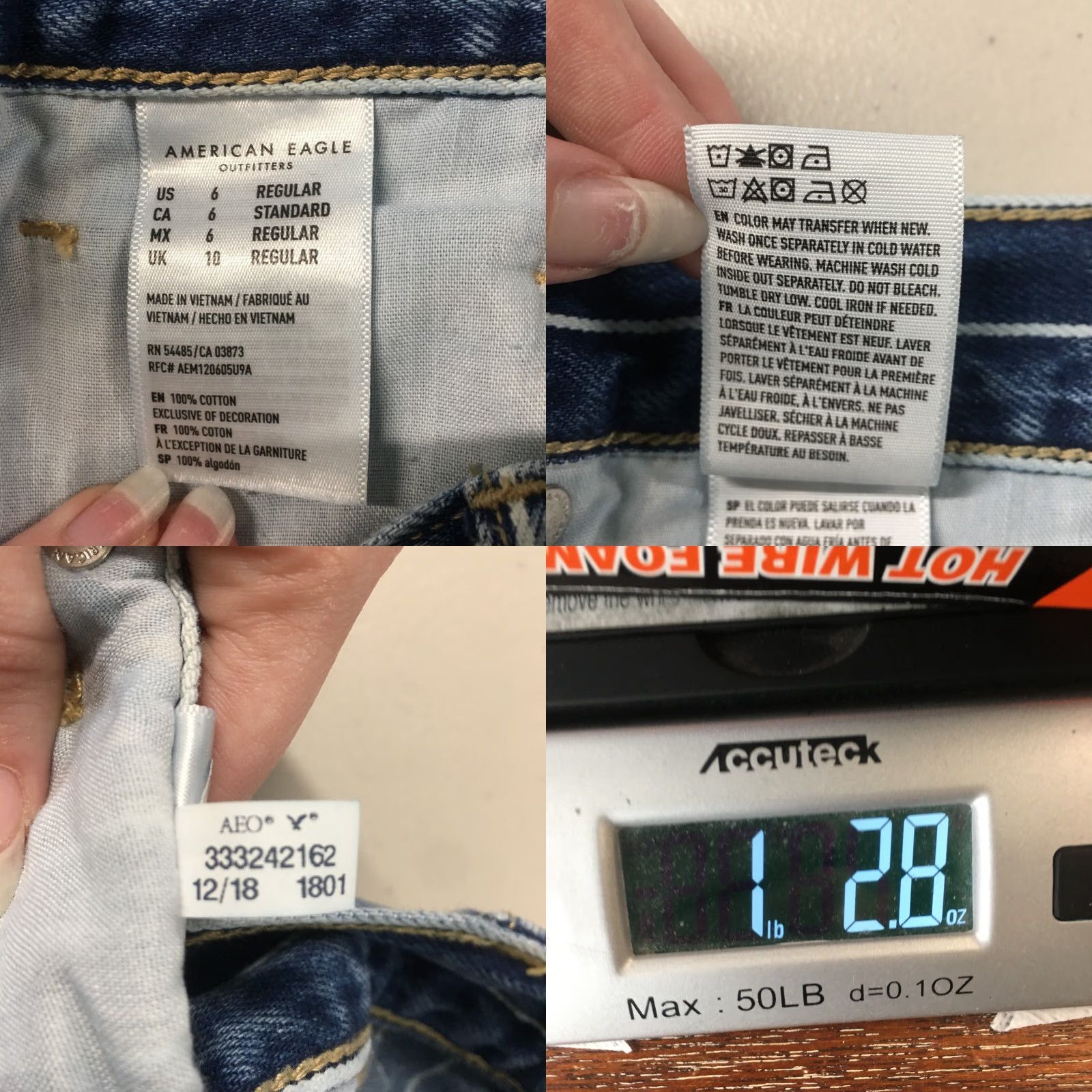American Eagle Outfitters American Eagle Outfitters Mom Jeans Womens 6R Blue Denim Striped High Rise Jeans Size 28" / US 6 / IT 42 - 10 Thumbnail