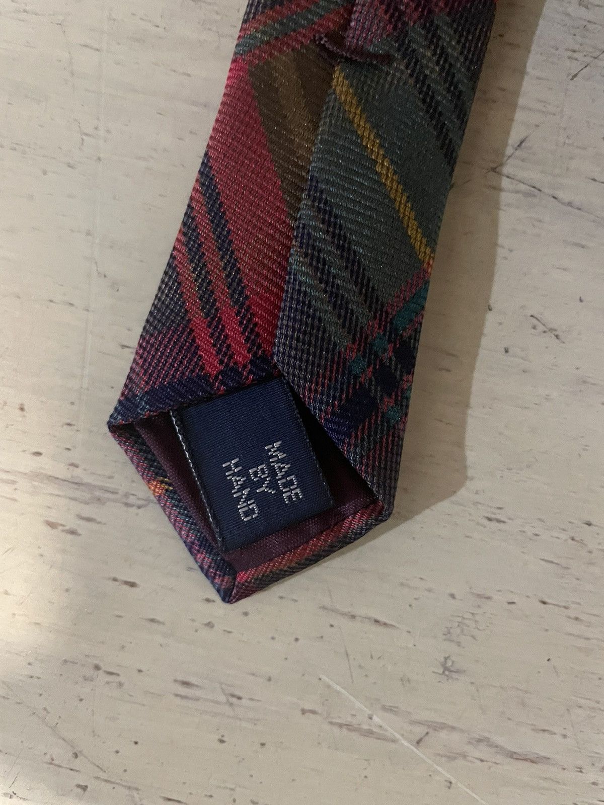 Polo Ralph Lauren × Vintage Rare Plaid-Stirrup Print Silk Tie Size ONE SIZE - 5 Thumbnail