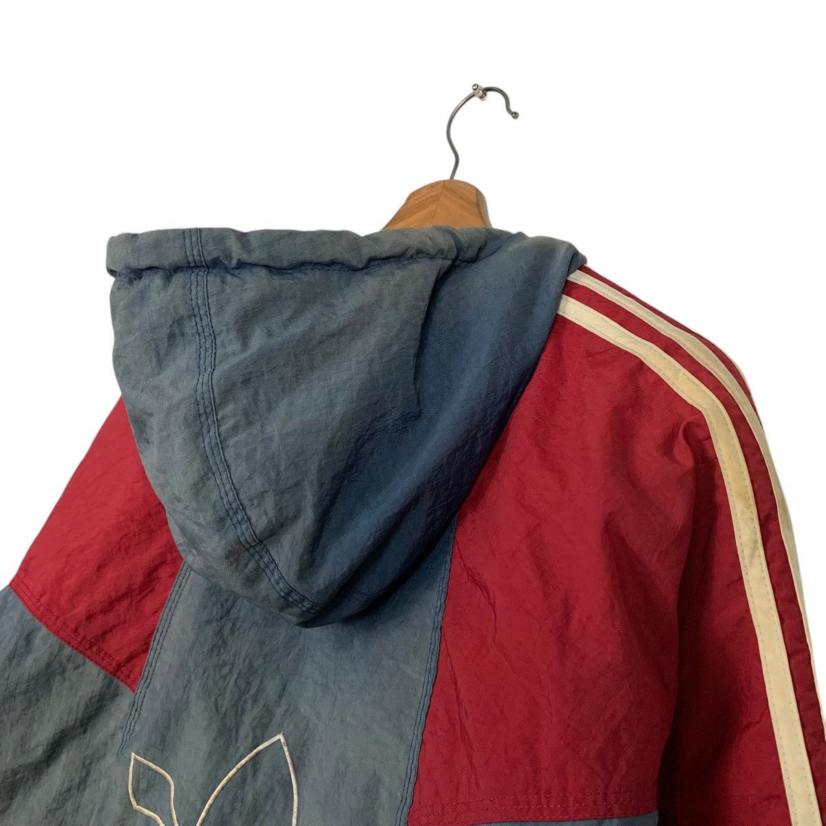 Adidas Vintage Adidas Big Logo Two Tones Windbreaker Jacket Size US XL / EU 56 / 4 - 9 Thumbnail